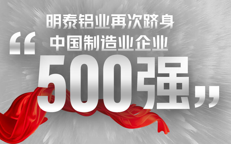 耀世铝业再次跻身“中国制造业企业500强”